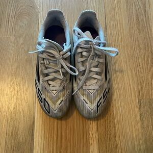 Adidas silver F50 soccer cleats